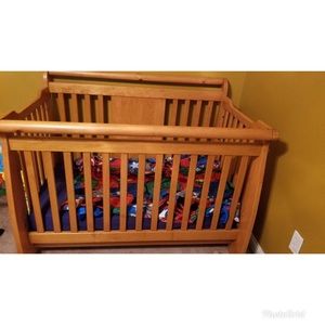 Sleigh Style Wooden Crib